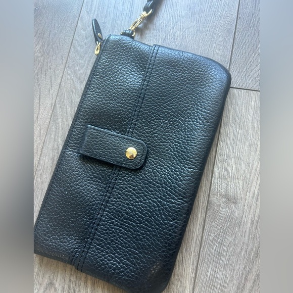 LODIS Black Pebbled Leather Wristlet - Picture 4 of 6